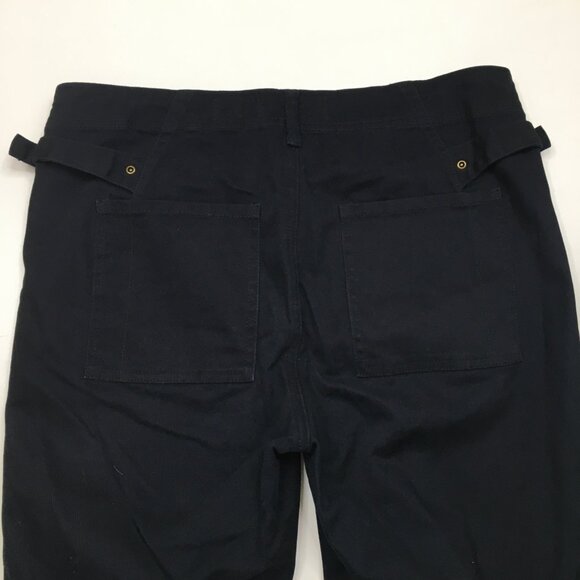 HEI HEI Anthropologie Black Buckle Belt Waist Tapered Leg Jeans - Picture 8 of 11